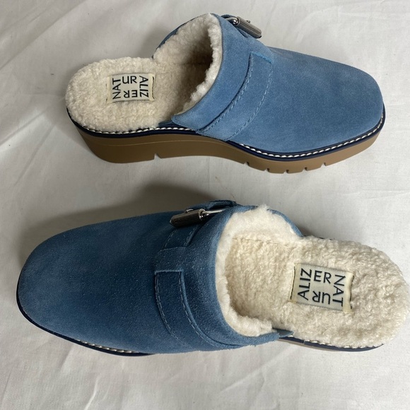 Naturalizer Women's Wayde Storm Blue Suede mules 5.5 M New - Picture 7 of 9